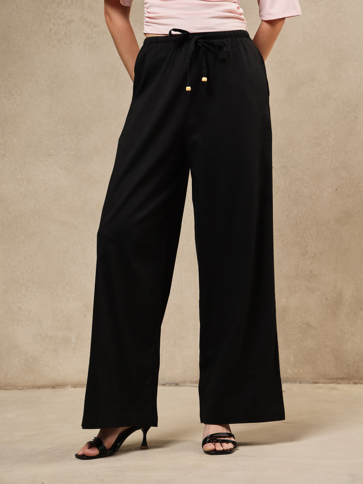 Nola Black Linen Pants