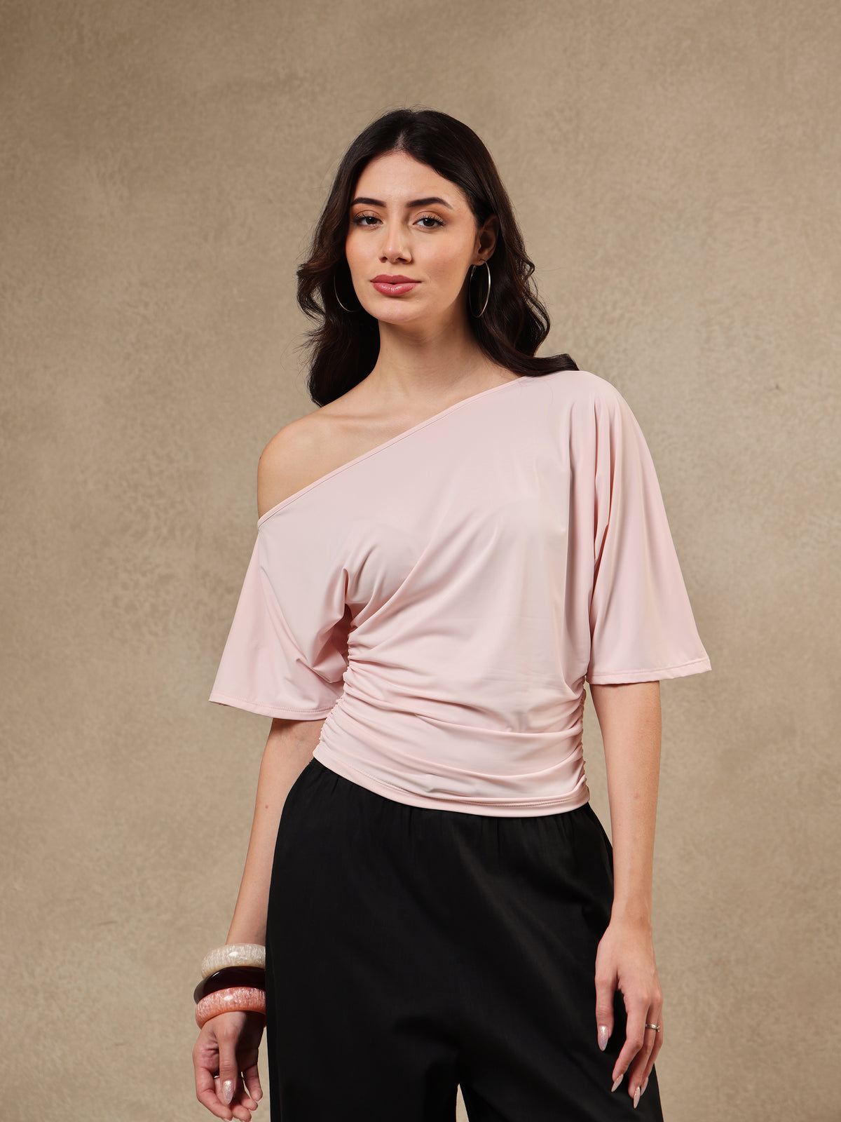 Kiara Pink Off-Shoulder Top