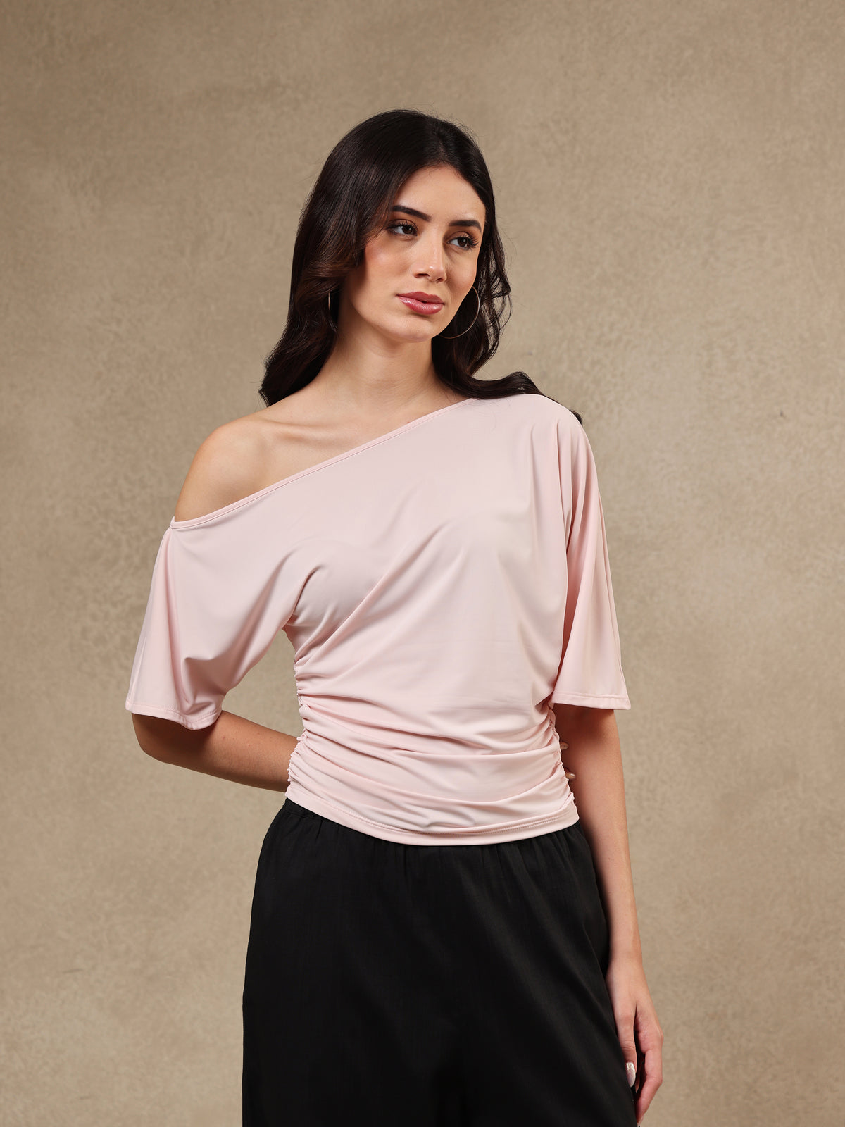 Kiara Pink Off-Shoulder Top