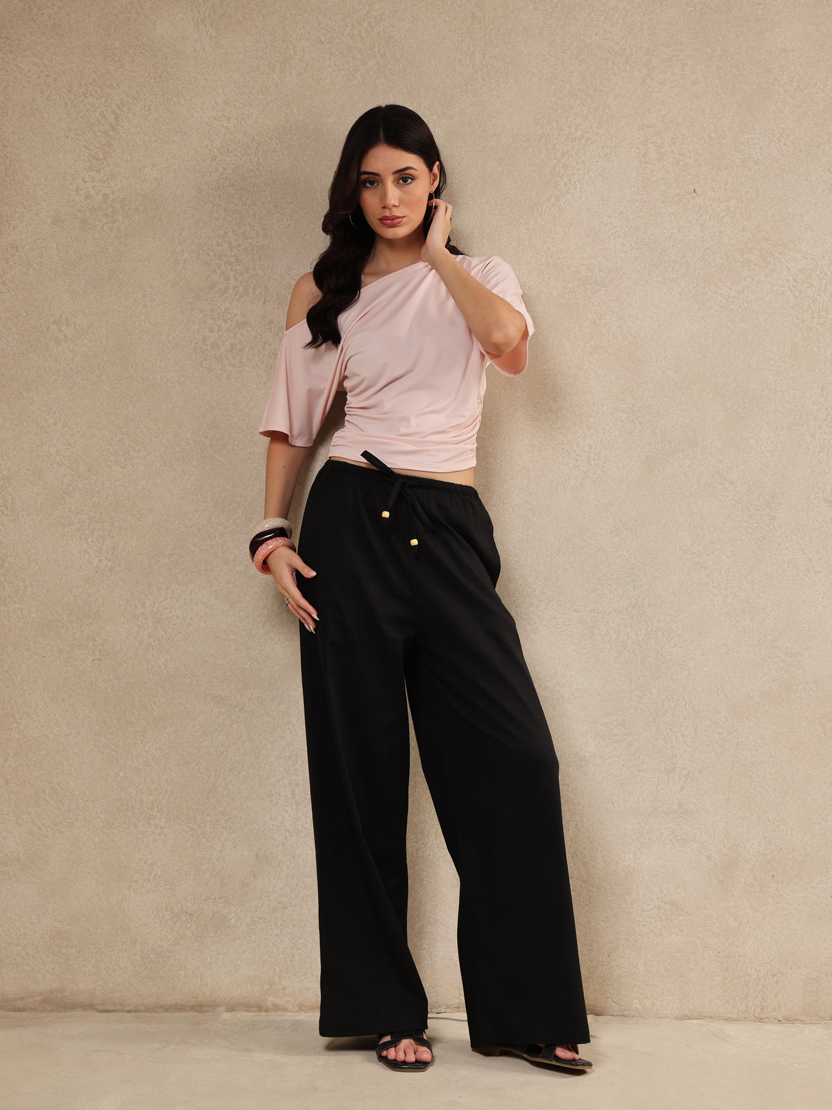 Kiara Pink Off-Shoulder Top